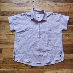 American Giant Linen button down shirt Sz XS